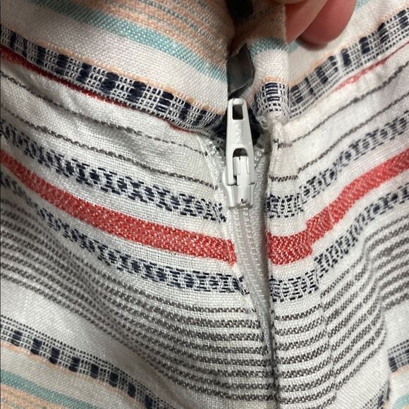 Joie 100% Linen Merci Boho Striped Multicolor Shorts Size 6 - Picture 12 of 15
